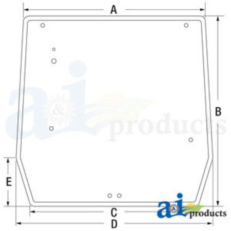 A & I PRODUCTS Glass; Rear Window 0" x0" x0" A-5089562
